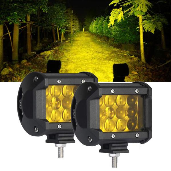 Color:4Dレンズイエロー Chelhead LED フォグランプ 4インチ イエロー 角形 4...