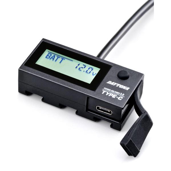 PatternName:電圧計付き_Style:USB-C(18W) デイトナ(Daytona) バ...