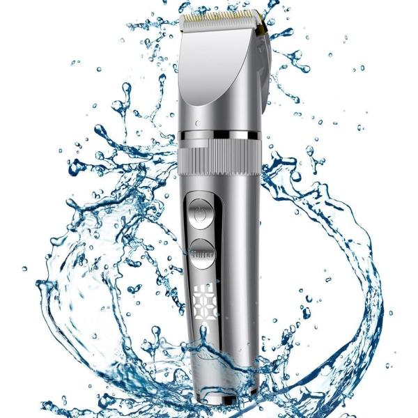 Color:シルバー バリカン 防水 電動バリカン 散髪用 ヘアカッター コードレス セルフカット ...