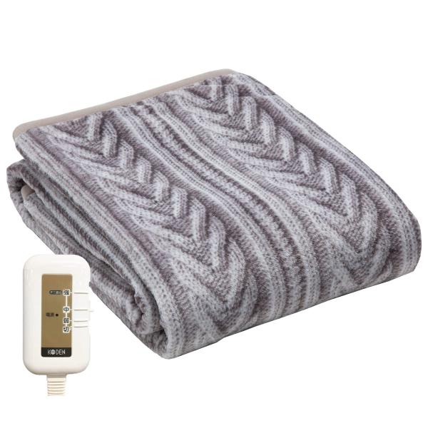 Size:5)約140×80cm_Color:3)グレイ（ニット柄） 広電(KODEN) 電気毛布 ...