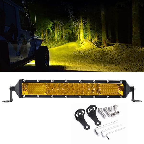 Color:イエロー_Size:1PCS Chelhead イエロー LEDライトバー 10インチ ...