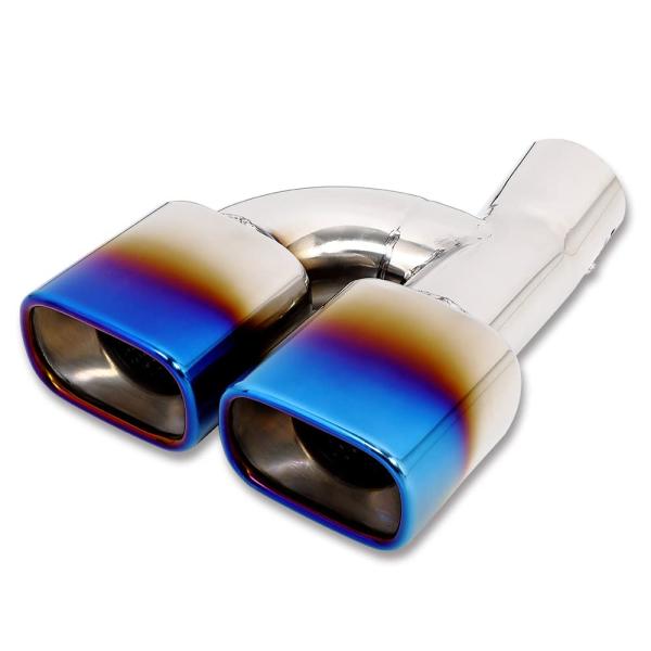 Color:【チタン調】 YOURS(ユアーズ): カローラクロス 専用 マフラーカッター 2本出し...