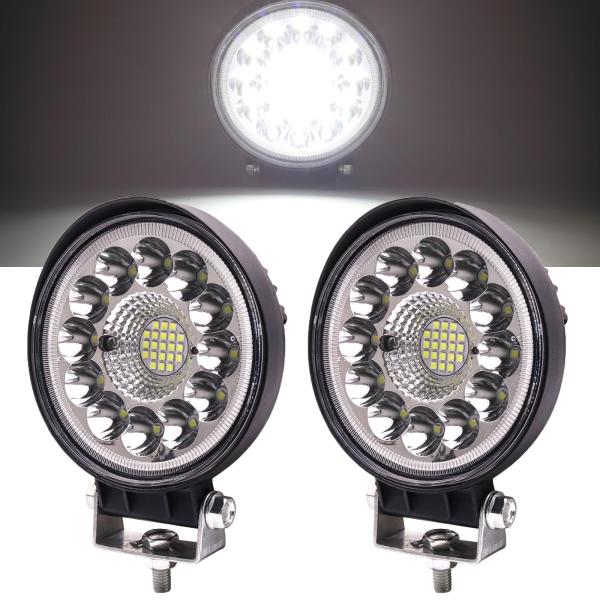 Aoling LED作業灯 12V 24V 防水 ワークライト コンボビーム 丸型 ホワイト 常時点...