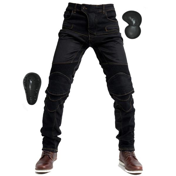 Color:ブラック_Size:S [RENHE] バイクパンツ 夏 メンズ バイク用メッシュパンツ...