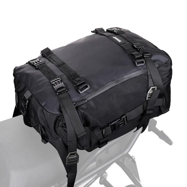 Color:Black_Size:30L Rhinowalk バイク シートバッグ 防水 ツーリング...