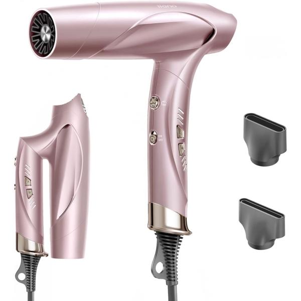 Color:ローズゴールド llano ドライヤー 大風量 高風速 サロン級 速乾 ヘアドライヤー ...