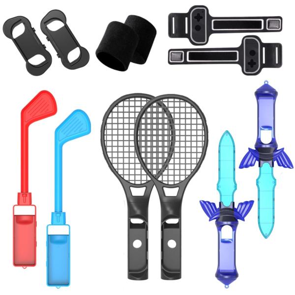 Switch Sports用 ゲーム ハンドル アクセサリー ゴルフクラブ テニスラケット スイッチ...