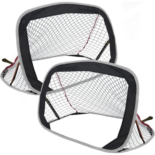 サッカーゴール 子供用 2個セット 80Ｘ61Ｘ61cm 折りたたみサッカーゴール 収納バッグ付き ...