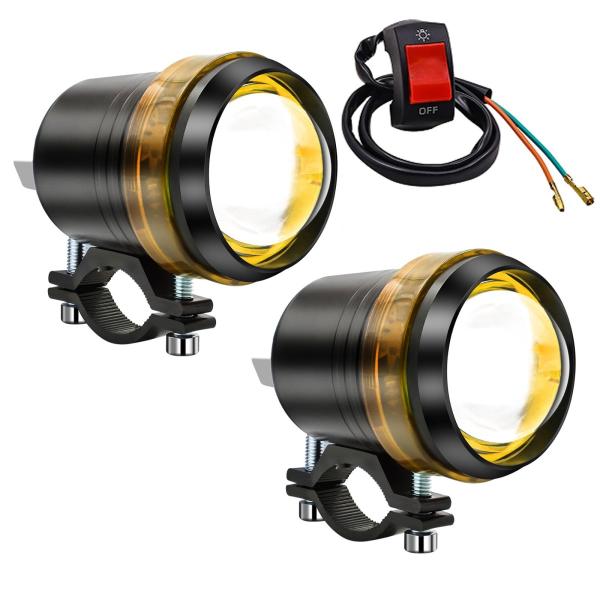 Ygmylandbb オートバイ LEDフォグランプ イカリング バイク用 ヘッドライト ワークライ...
