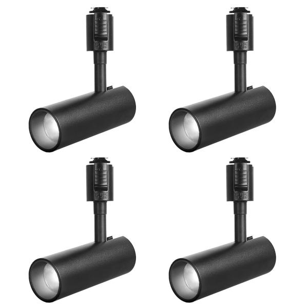 Color:ブラック-昼光色_Size:4個セット SPAHER ライティングレール用スポットライト...