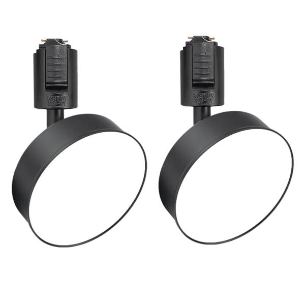 Color:ブラック-昼白色_Size:2個セット SPAHER ダクトレール用スポットライト 照明...