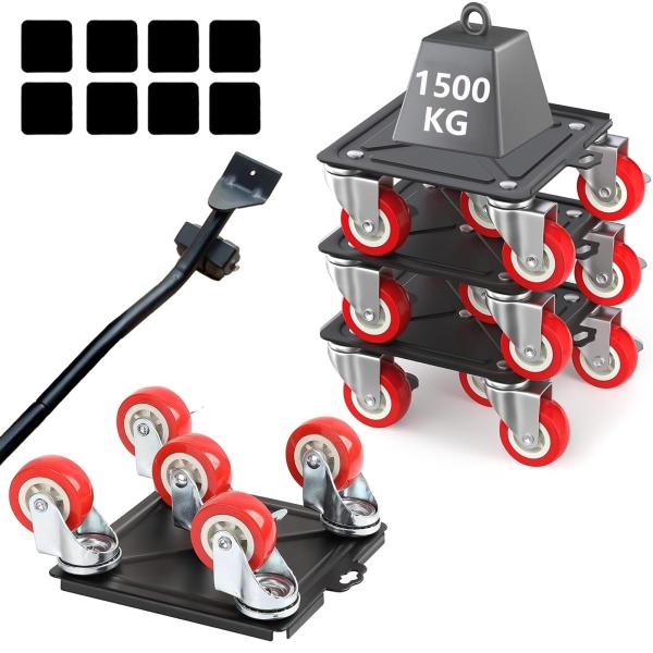 Size:特大赤 - 5輪 timiland 家具移動 【赤 5輪 特大 耐荷重1500KG 】36...