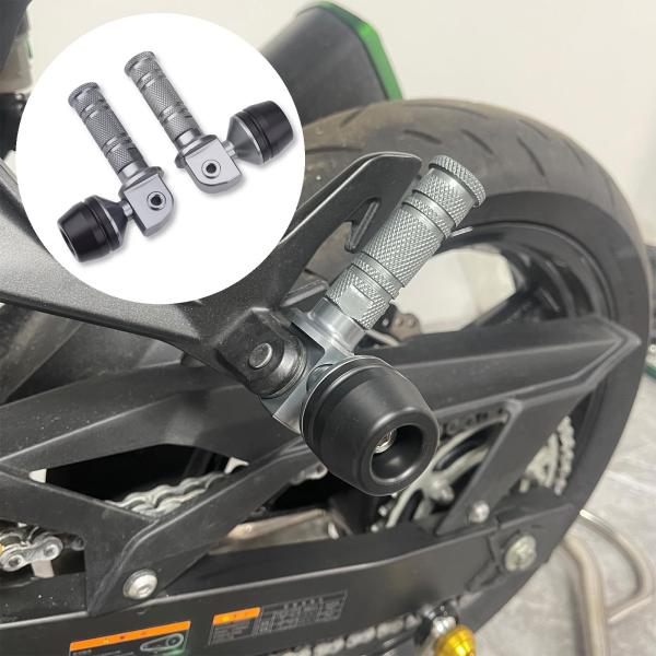 Color:グレー バイク用 タンデムステップ スライダー 対応車種 カワサキ ZX-25R/SE ...