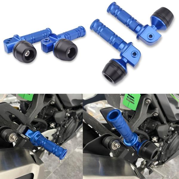 Color:ブルー LEDISHUNタンデムステップ スライダー カワサキ ZX-25R/SE ZX...