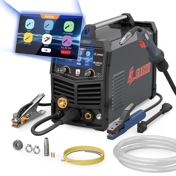 Style:MIG-205PLCD GZ GUOZHI 溶接機 半自動 100v 200V 兼用 2...