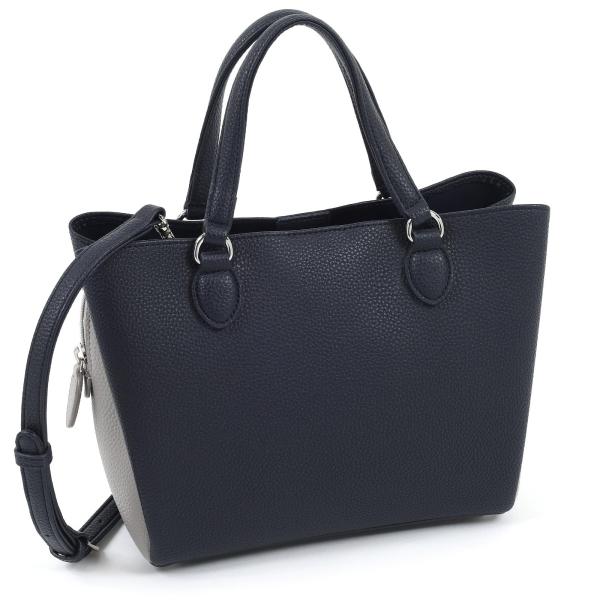 Color:ダークブルー／グレー [紺] 10801 [キタムラ] 横マチＫマーク 2wayハンドバ...