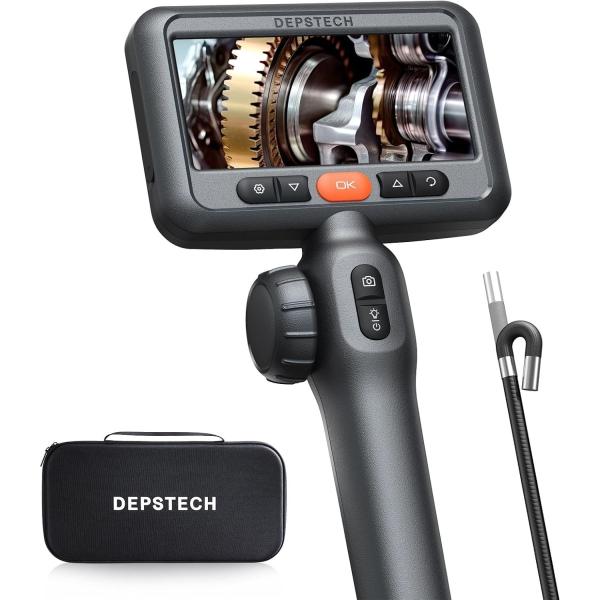 Size:シングルレンズ-1.5Mケーブル DEPSTECH ファイバースコープ 先端可動式 4.5...
