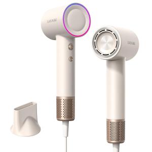 Color:白色 ドライヤー 大風量/速乾/静音/軽量 ヘアードライヤー 人気ランキング 1200W 100V ブラシレスモーター技術 1億高濃度マイナスイオン 静電気防止 ブラ
