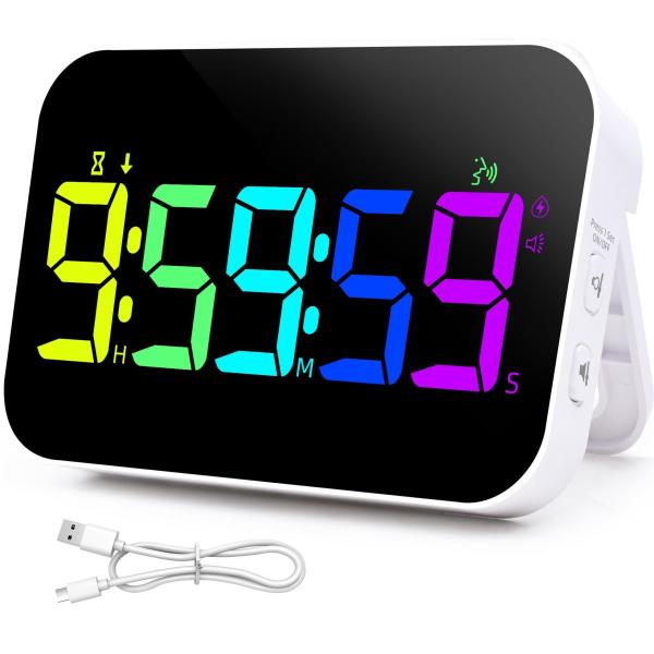 Color:多色 【KMMKGG 報時機能付】 LED キッチン用タイマー: カウントアップ/ダウン...