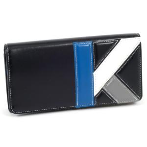 キタムラ K2 ネイビー レザー 長財布 レディース 中古 : ワンダー