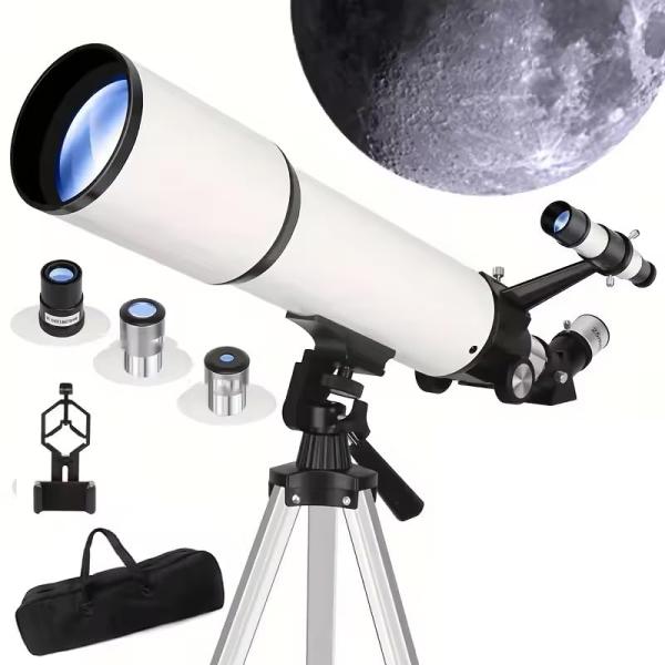 BORWOLF 80600 プロフェッショナル 天体望遠鏡 180倍 単眼鏡 80MM 大口径 星空...