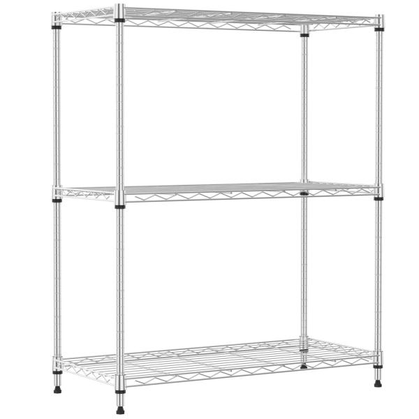 Size:35cm*75cm*90.2cm_Style:3段 シルバー IZEUK スチールラック ...