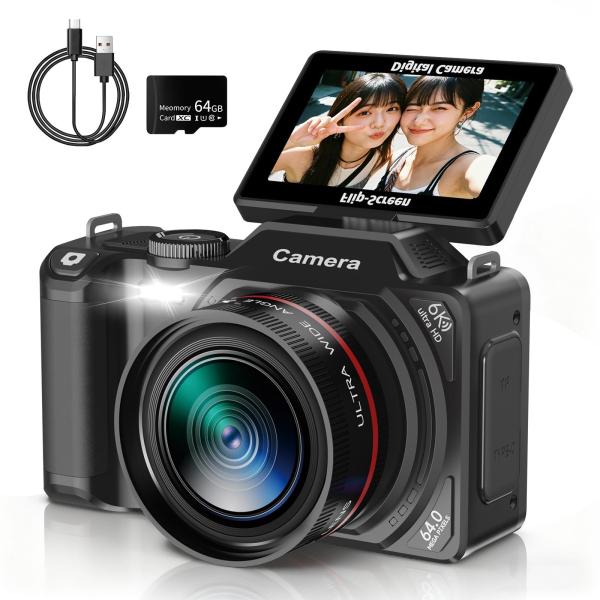 IFEND 6K デジカメ 8400万画素 デジタルカメラ デジカメ スマホに転送できるカメラ WI...