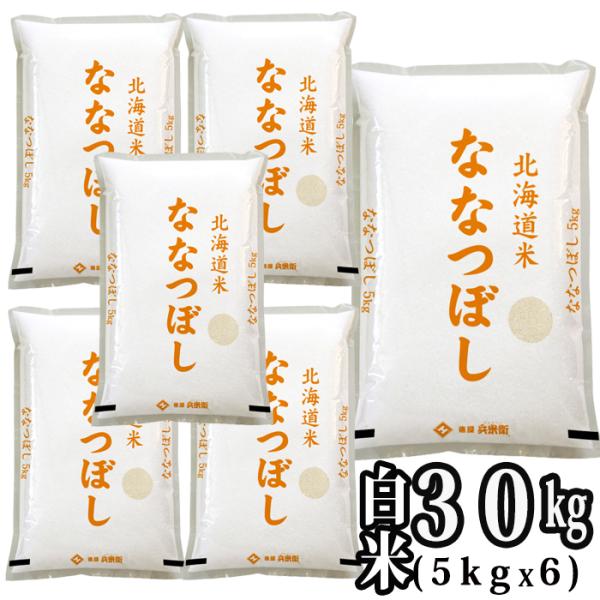 ［新米 令和5年産］北海道産 ななつぼし 白米 30kg［5kg×6］30kg1配送でお届け 送料無...