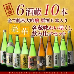 日本酒 6酒蔵の全て 純米大吟醸 飲み比べ 720ml 10本組 セット 原酒5本入り 送料無料 常温 【3〜4営業日以内に出荷】