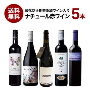 酸化防止剤無添加ワイン入り ナチュール オーガニック 自然派 赤ワイン 5本 セット［常温・冷蔵も可］ 【4〜5営業日以内に出荷】【送料無料】[W]｜meshiya