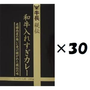（30箱セット）牛長秘伝 和牛入れすぎカレー 230g×30箱（AT）（沖縄・離島への発送は不可）（...
