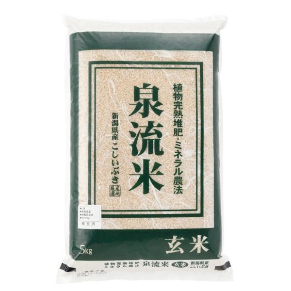 （令和7年度産新米）泉流米　(玄米）　新潟産こしいぶき 5K（OS）代引不可・他の商品と混載不可）（...