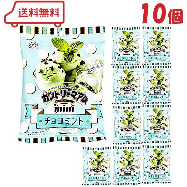 不二家 カントリーマアム ミニ チョコミント 42g × 10袋 (賞味期限2026年12月末) ク...