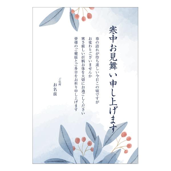 【あなたのあいさつ文を入れて1枚から印刷OK！】寒中見舞い はがき お見舞い オリジナル 寒中葉書 ...