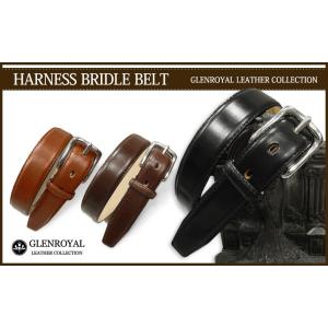 正規品【 GLENROYAL / グレンロイヤル 】●06-6234 ハーネスブライドルレザーベルト HARNESS BRIDLE BELT ( ステッチ入 ) ( メンズ )