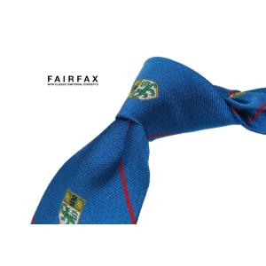 FAIRFAX フェアファクス ネクタイ FAS-1910 ロイヤルブルー×レッドのストライプ地にグ...