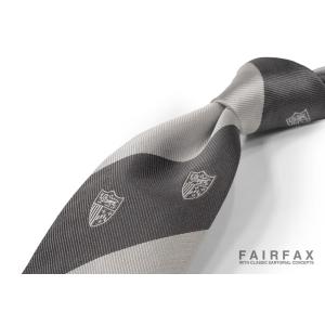 FAIRFAX フェアファクス ネクタイ FAS-2123 ミディアムグレーxシルバーグレーのストラ...