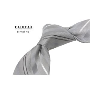 FAIRFAX フェアファクス ネクタイ 礼装用 慶事用 シルバーグレー地にシルバーグレー×オフホワ...