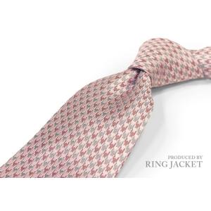 PRODUCED BY RING JACKET リングヂャケット ネクタイ（ライトピンク×ダスティピ...