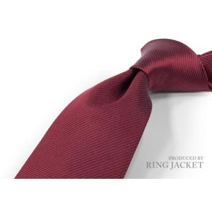 PRODUCED BY RING JACKET リングヂャケット ネクタイ（ワイン系のコードレーン調...