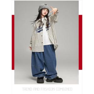 キッズ ダンス衣装 デニムパンツ 長袖 女の子...の詳細画像4