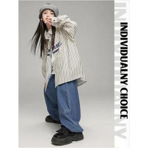 キッズ ダンス衣装 デニムパンツ 長袖 女の子...の詳細画像5