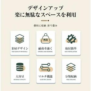 服収納 吊り下げ収納 クローゼット 吊り ラッ...の詳細画像2