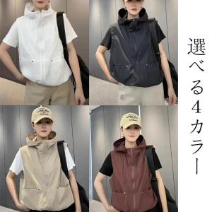 トップス レディース フード付き パーカー ベ...の詳細画像1