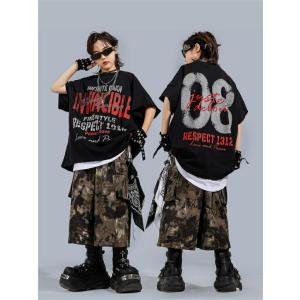 迷彩柄 ダンス 衣装 ヒップホップ キッズ t...の詳細画像5