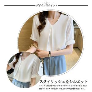 シャツ ブラウストップス スーツブラウス春夏 ...の詳細画像2