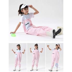 子供用 ウェーダー 水遊び ブーツ付き 潮干狩...の詳細画像1