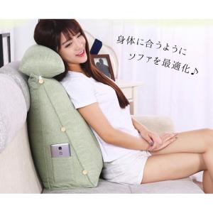 三角クッション 背もたれクッション 大きい ベ...の詳細画像1