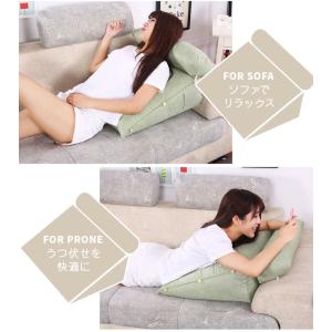 三角クッション 背もたれクッション 大きい ベ...の詳細画像2