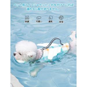 犬用ライフジャケット ペット 犬の救命胴衣 水...の詳細画像1